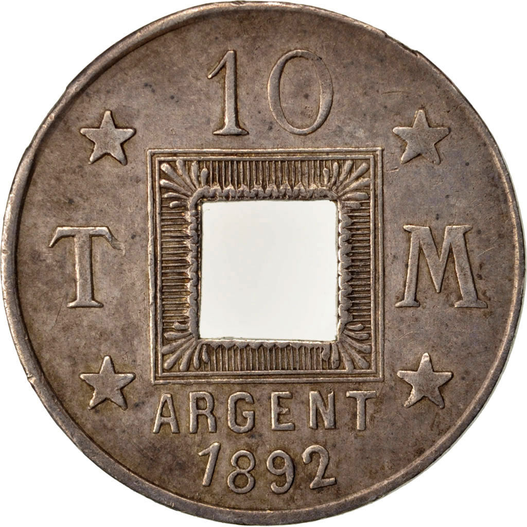 FRANCE, 10 Centimes, 1892, AU(55-58), Silver, Gadoury #Manque, 2.67