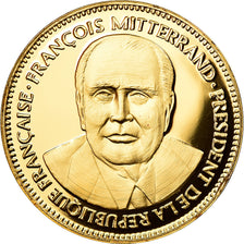 France, Médaille, François Mitterrand, Réelu Président, 1988, FDC, Vermeil