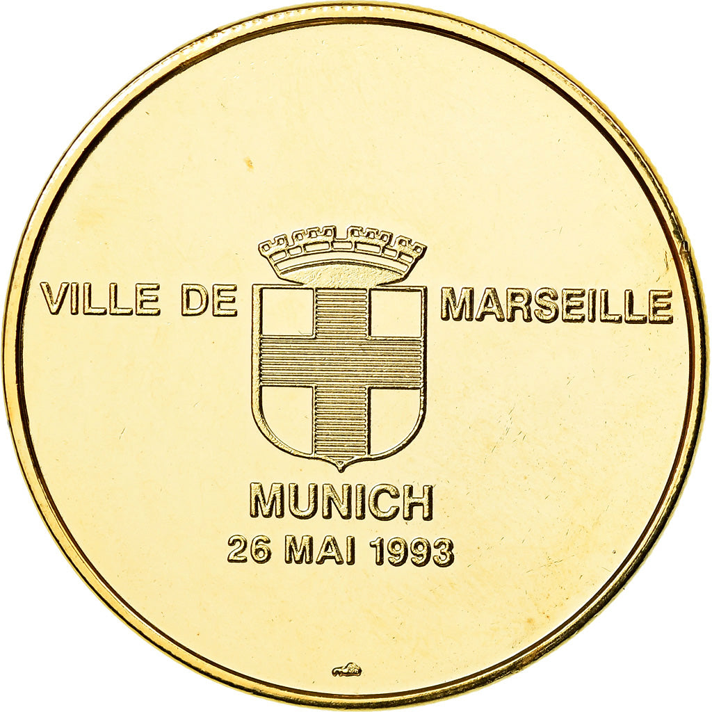 France, Médaille, Football, Coupe d'Europe, Marseille-Munich, 1993, FDC, Gilt