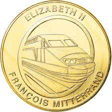 France, Medal, Tunnel sous la Manche - Elizabeth II, Mitterrand, 1994, Jimenez