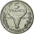 Moneda, Madagascar, 5 Francs, 1966, Paris, FDC, Acero inoxidable