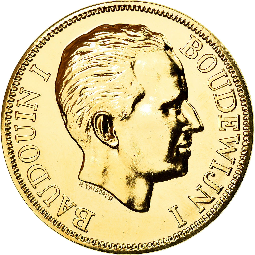 Belgium, Medal, Le roi Baudouin Ier, 1993, MS(65-70), Gilt Bronze