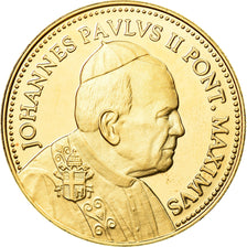 Francia, medaglia, Le Pape Jean-Paul II à Reims, 1996, FDC, Bronzo dorato