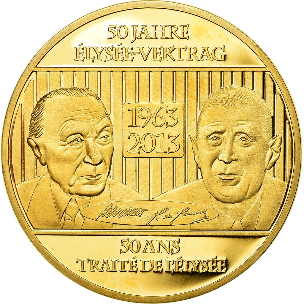 France, Médaille, 50 Ans du Traité de l'Elysée, De Gaulle-Adenauer, 2013