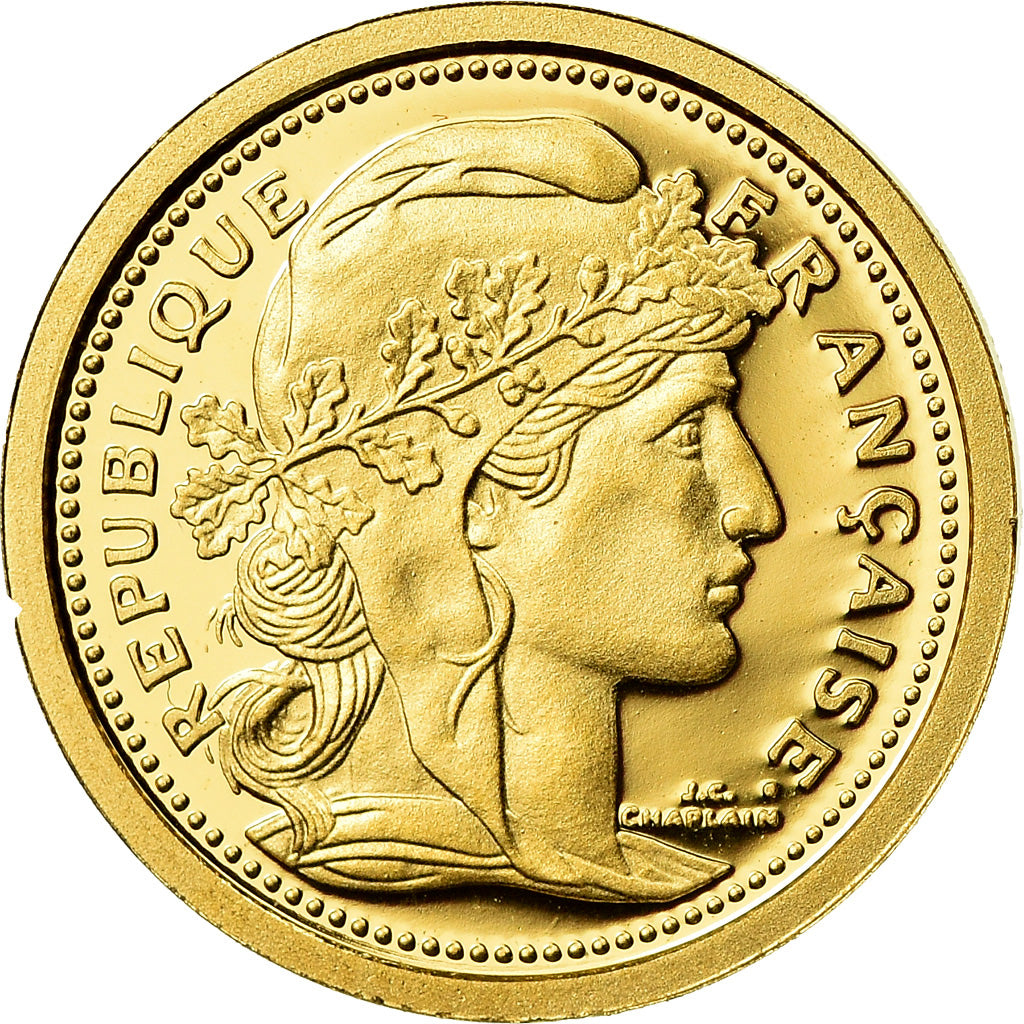 France, Médaille, Reproduction, 20 Francs Or Marianne, FDC, Or