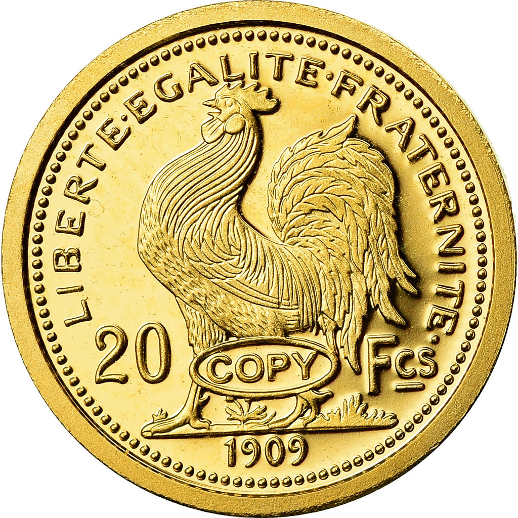 France, Médaille, Reproduction, 20 Francs Or Marianne, FDC, Or
