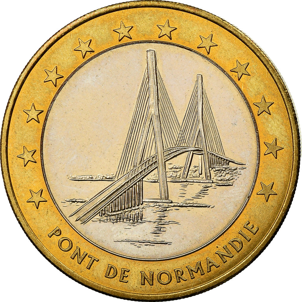 Frankrijk, Medaille, 10 Euro, Ville du Havre, Pont de Normandie, 1996, UNC