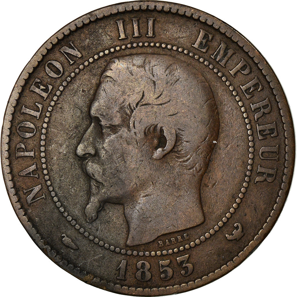 Frankrijk, Token, Visite de Napoléon III à Lille, 1853, Barre, FR, Bronze