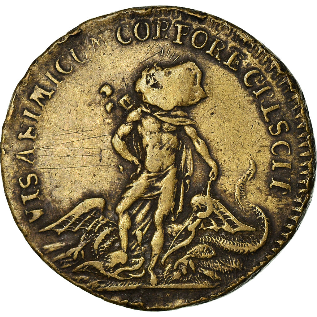 Francia, Token, Louis XV, Dit Le Bien Aimé, History, MB+, Rame