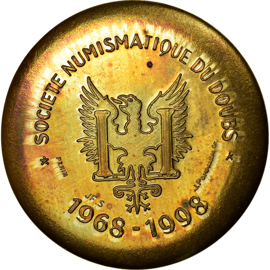 France, Token, Société Numismatique du Doubs, Besançon, 1998, MS(65-70)