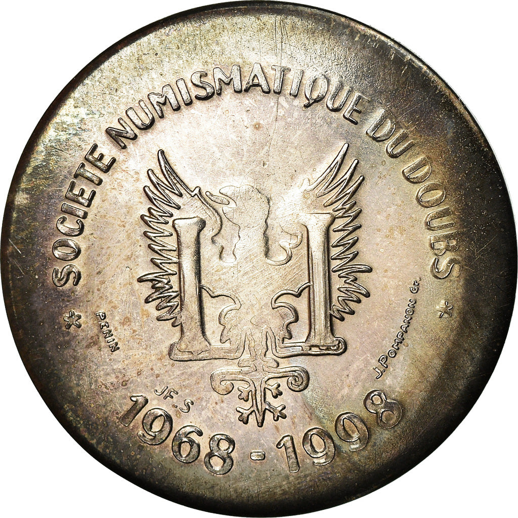 Frankrijk, Token, Société Numismatique du Doubs, Besançon, 1998, UNC-, Zilver