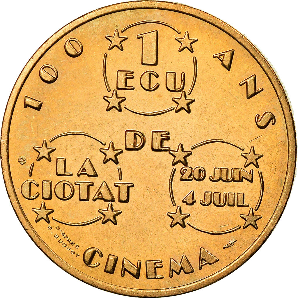 Francia, Token, Euros des Villes, 1 Ecu de la Ciotat, 1995, SPL+, Rame