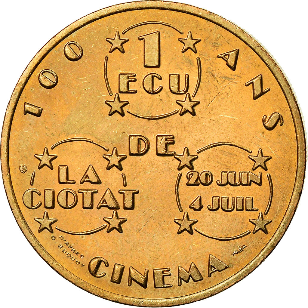 France, Token, Euros des Villes, 1 Ecu de la Ciotat, 1995, MS(64), Copper