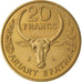 MADAGASCAR, 20 Francs, 4 Ariary, 1970, Paris, KM #12, MS(63), Aluminum-Bronze,..