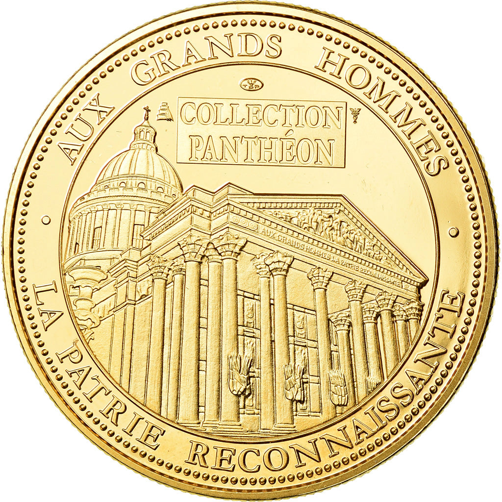 Frankrijk, Medaille, Nos Grands Hommes, Alexandre Dumas, FDC, Copper-Nickel Gilt