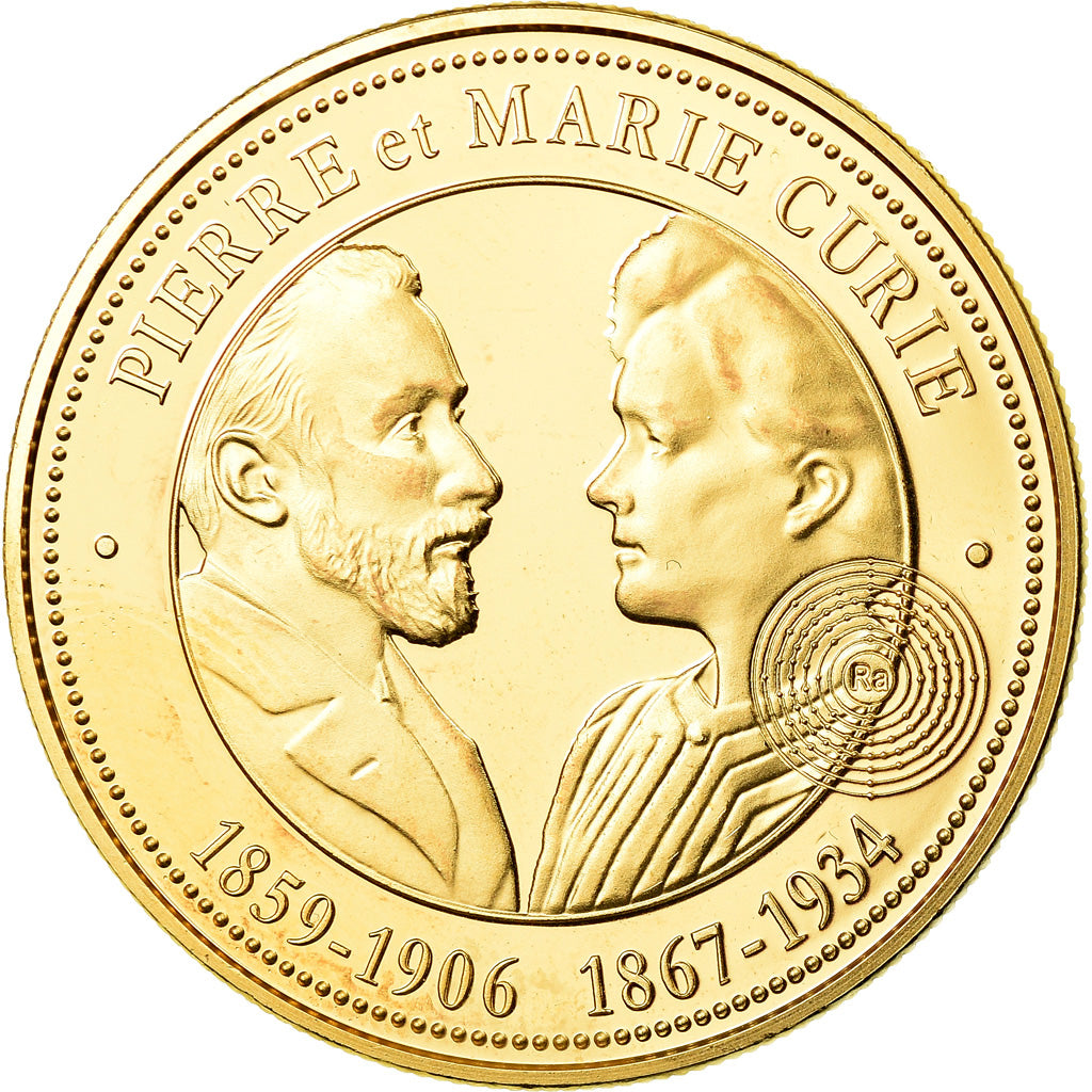Francia, medalla, Pierre et Marie Curie, Collection Panthéon, FDC, Cobre -