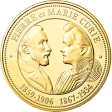 Francia, medalla, Pierre et Marie Curie, Collection Panthéon, FDC, Cobre -