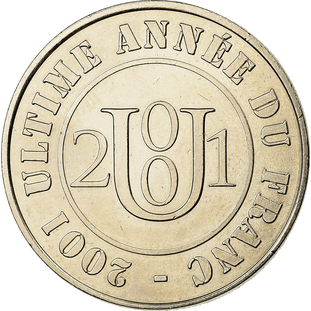 France, Token, Paris - Hotel de la Monnaie - Ultime année du Franc, 2001, MDP