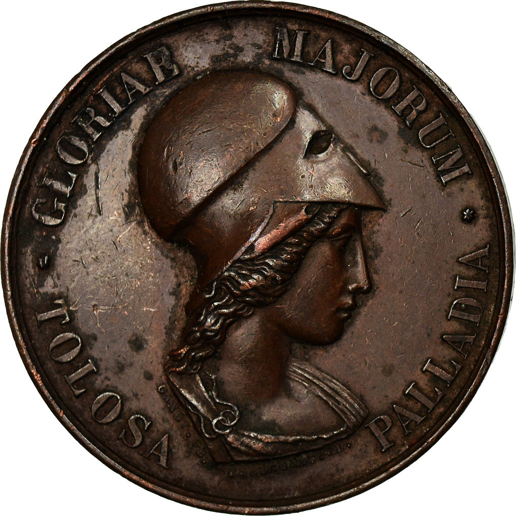 Francia, medalla, Société Archéologique du Midi, 1831, Ganot, MBC+, Cobre