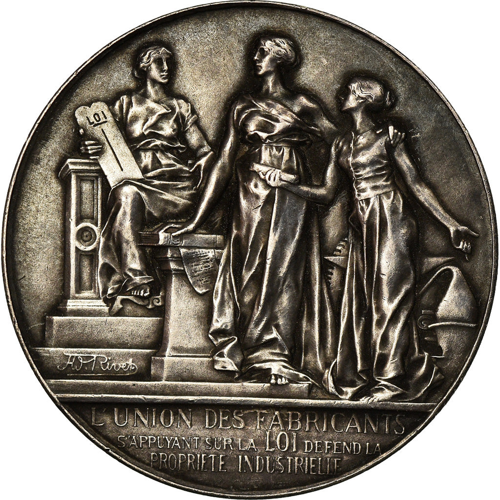 France, Medal, Union des Fabricants, Répression de la Contrefaçon, Rivet