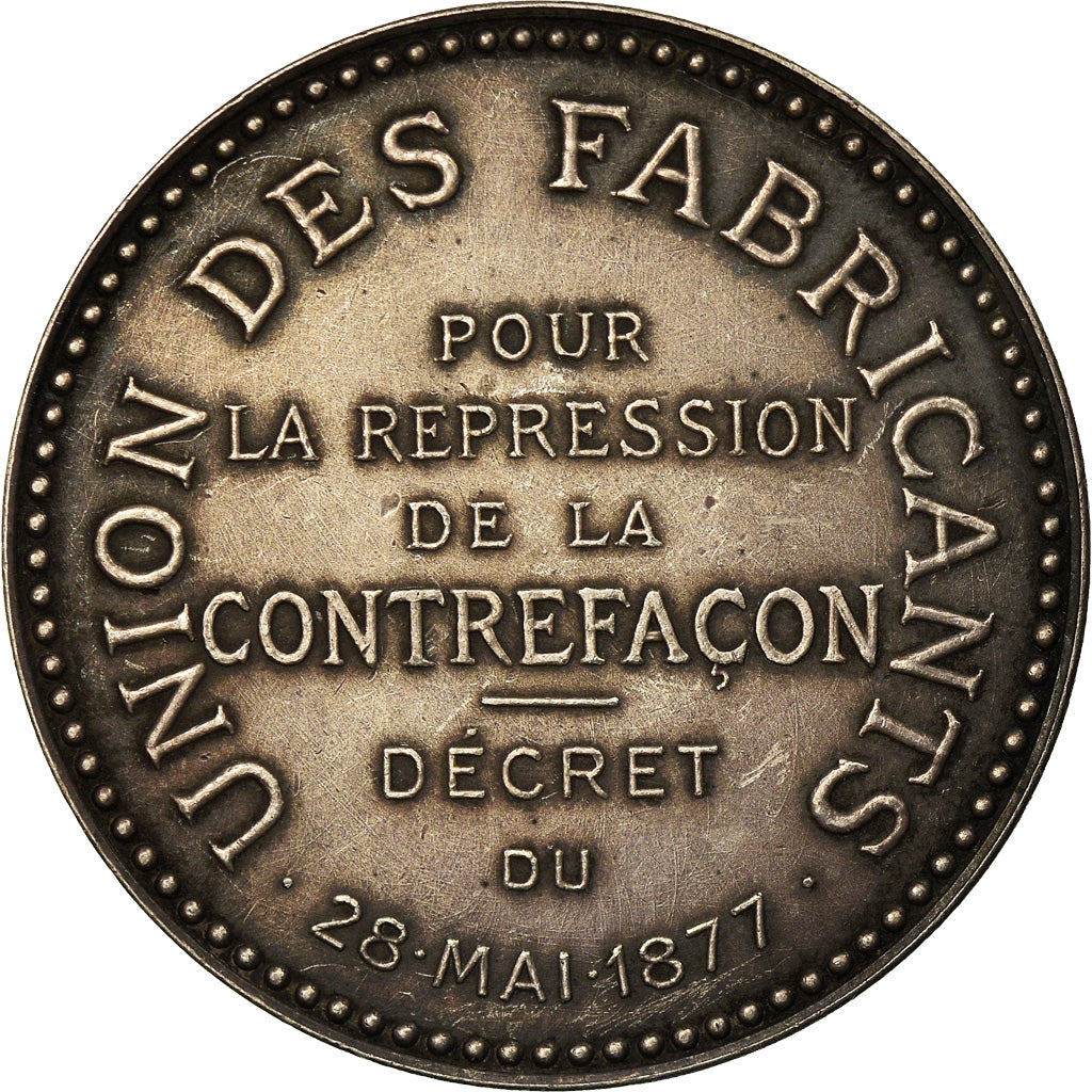 France, Medal, Union des Fabricants, Répression de la Contrefaçon, Rivet
