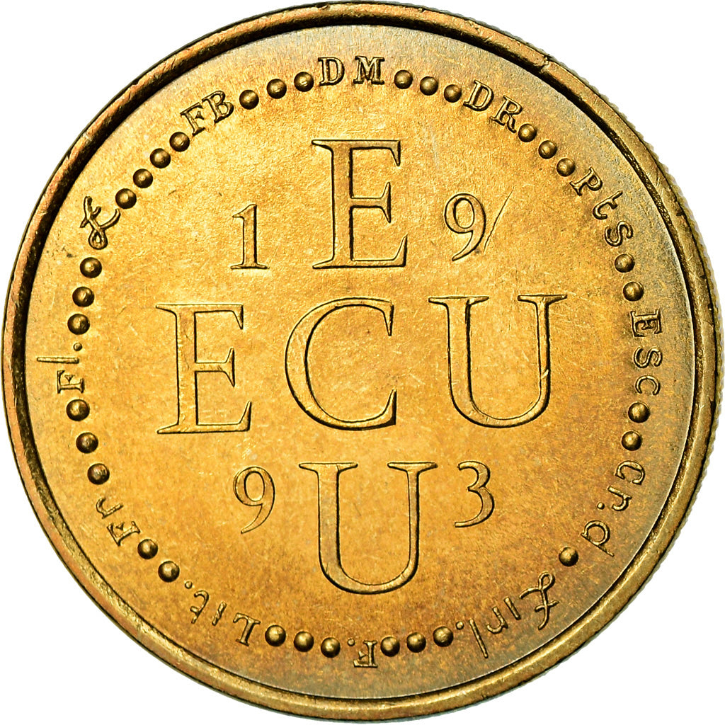 Frankrijk, Medaille, Ecu Europa, Marianne, 1993, FDC, Gilt Bronze