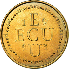 Frankrijk, Medaille, Ecu Europa, Marianne, 1993, FDC, Gilt Bronze