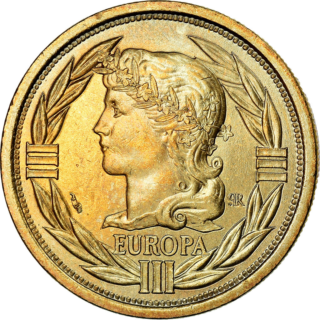 France, Medal, Ecu Europa, Marianne, 1993, MS(65-70), Gilt Bronze
