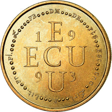 Frankrijk, Medaille, Ecu Europa, Marianne, 1993, UNC, Gilt Bronze