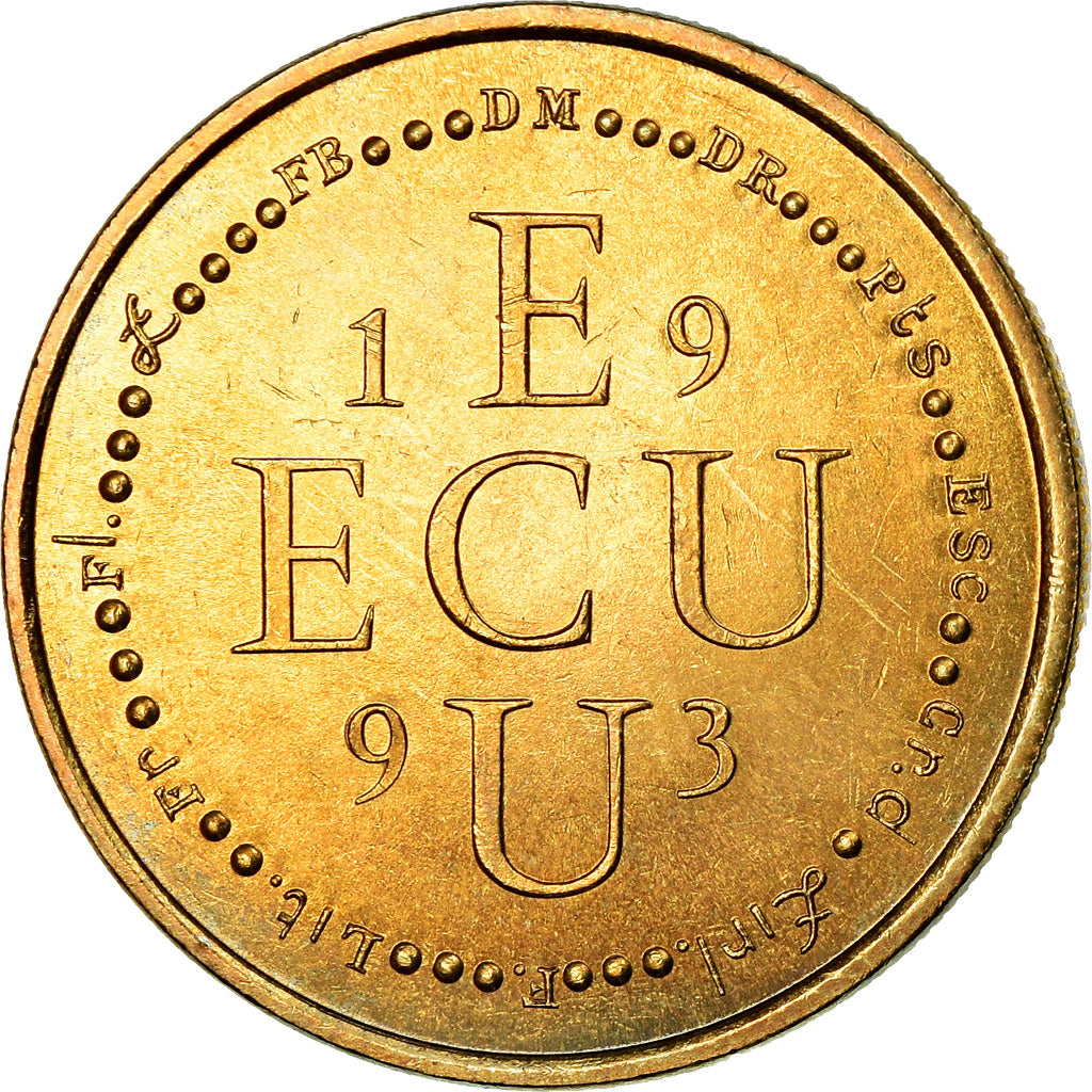 France, Médaille, Ecu Europa, Marianne, 1993, SPL+, Gilt Bronze