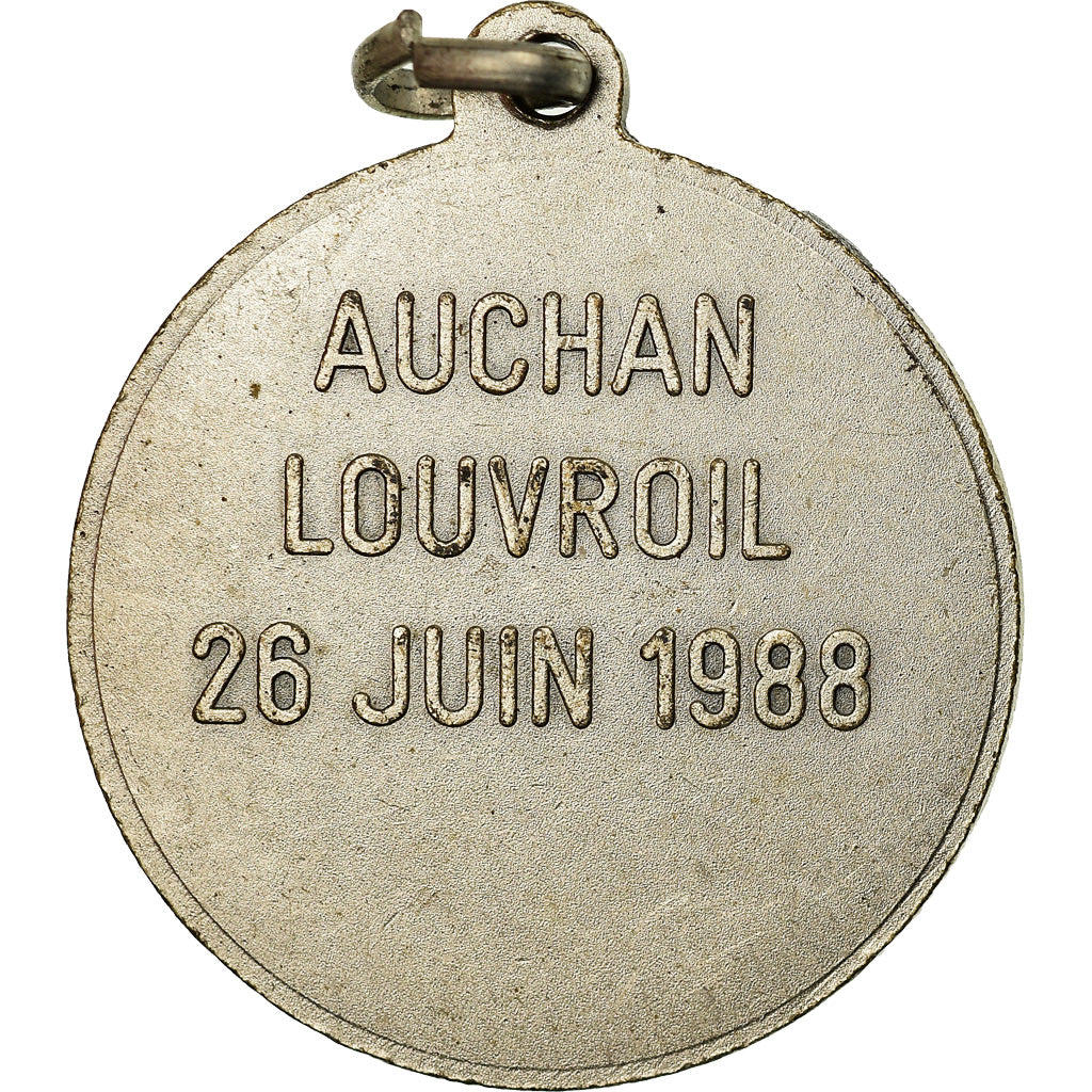 France, Medal, Pêcheur, Auchan, Louvroil, 1988, MS(60-62), Bronze