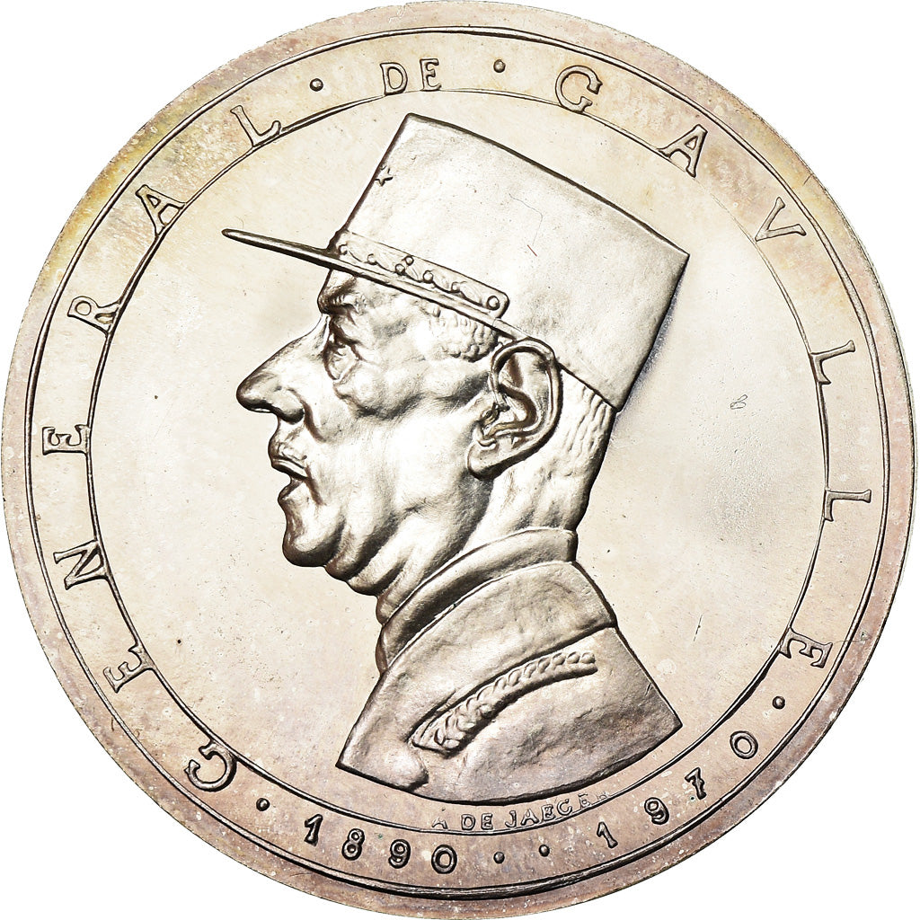 France, Medal, Mémorial du Général de Gaulle, 1972, De Jaeger, MS(63), Silver