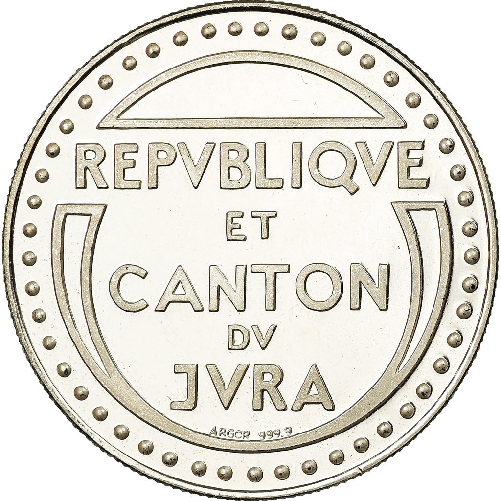 France, Médaille, République et Canton du Jura, 1974, SPL+, Argent