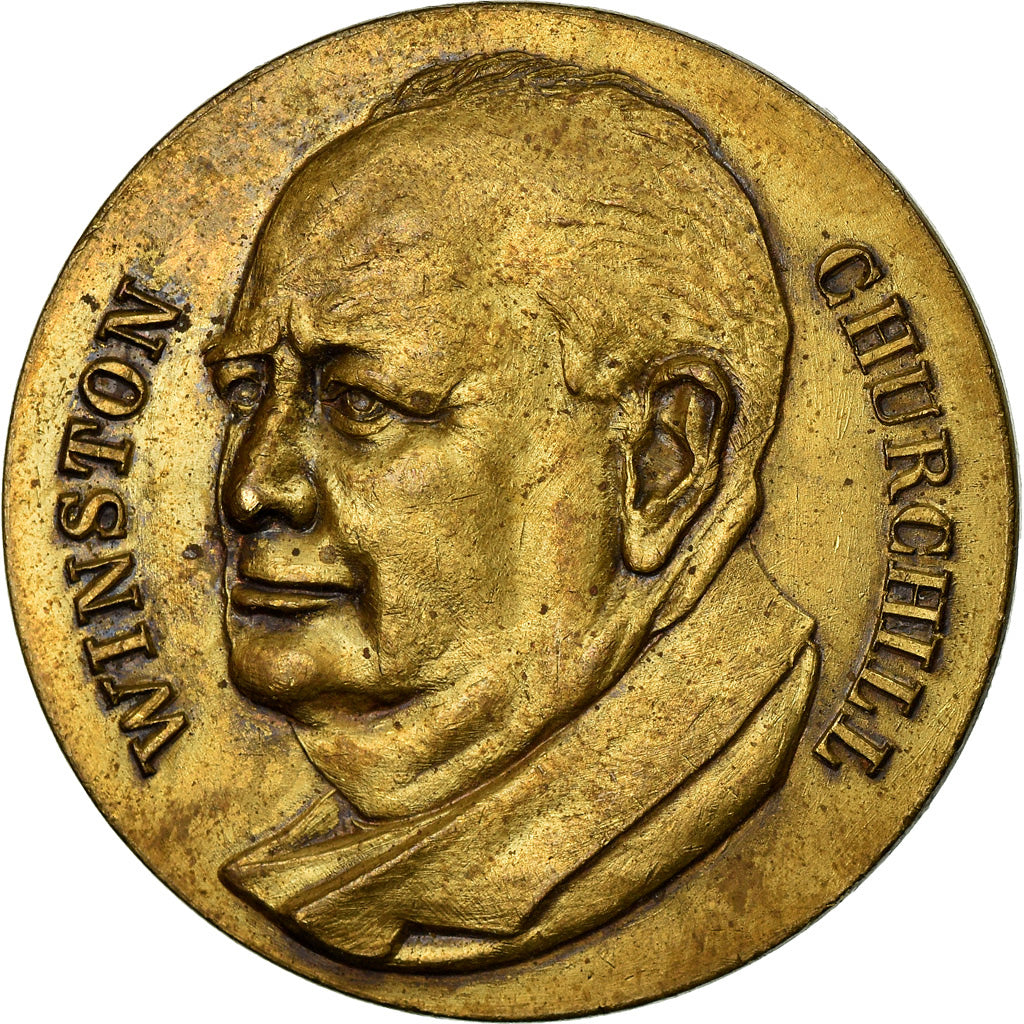 France, Medal, Winston Churchill, Politics, Society, War, AU(50-53), Bronze