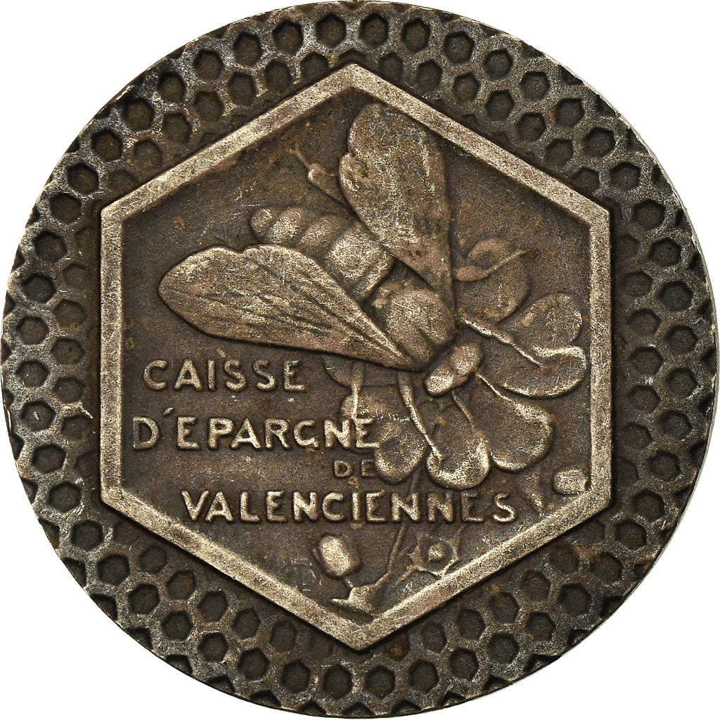 France, Token, Savings Bank, Caisse d'Epargne de Valenciennes, AU(50-53), Silver
