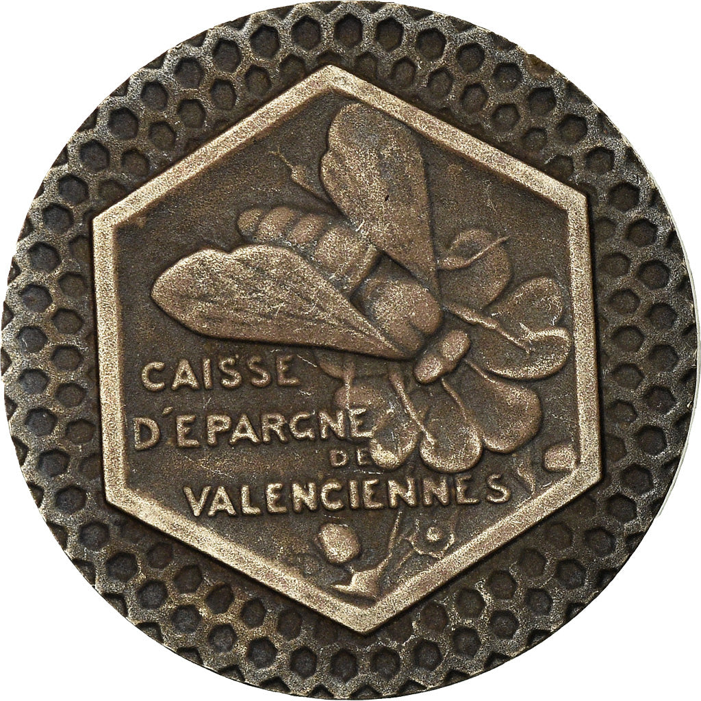 France, Token, Savings Bank, Caisse d'Epargne de Valenciennes, EF(40-45), Silver