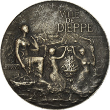 Frankreich, Medaille, Chambre de Commerce de Dieppe, 1907, Delpech, SS+, Silber