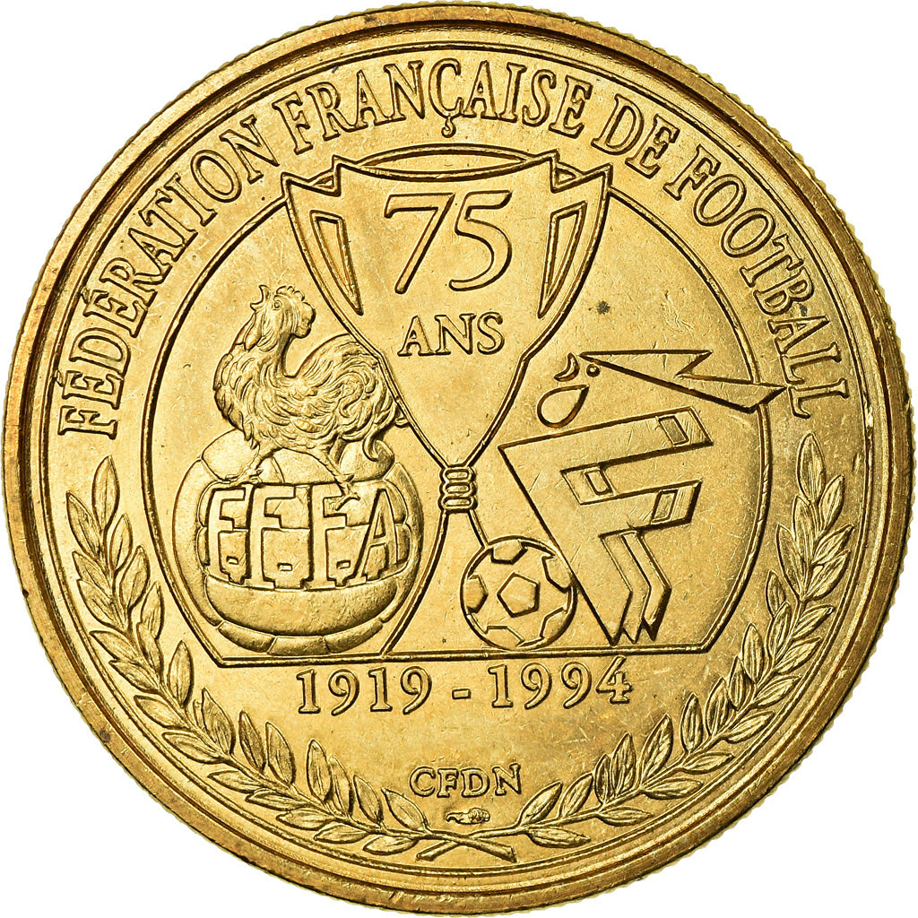 Francja, Token, 75 Ans de la Fédération Française de Football, 1994, MS(63)