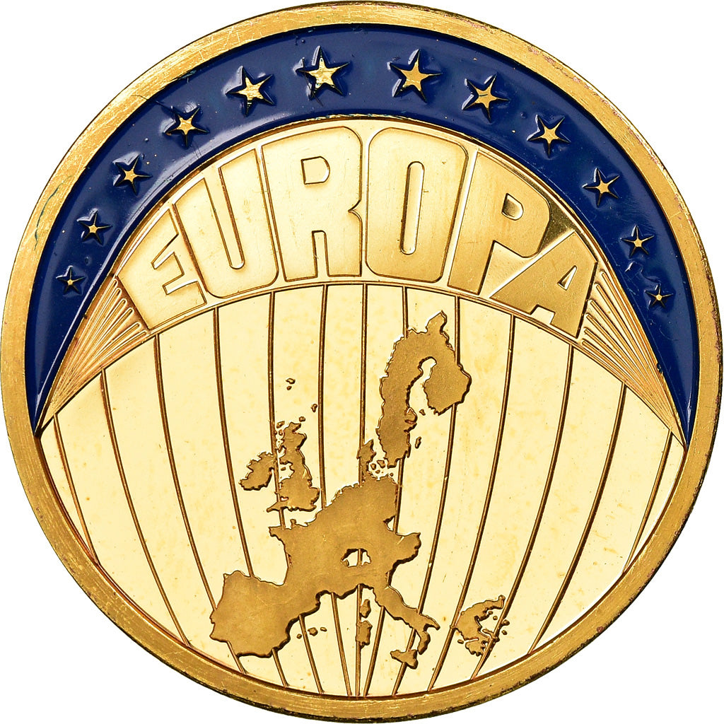 Frankrijk, Medaille, Ecu Europa, 1999, FDC, Copper Gilt