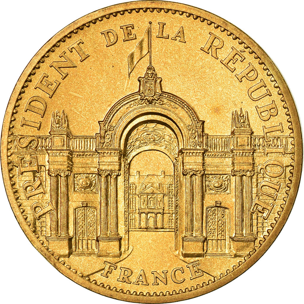 France, Medal, François Mitterrand, Président de la République, MS(63), Gilt
