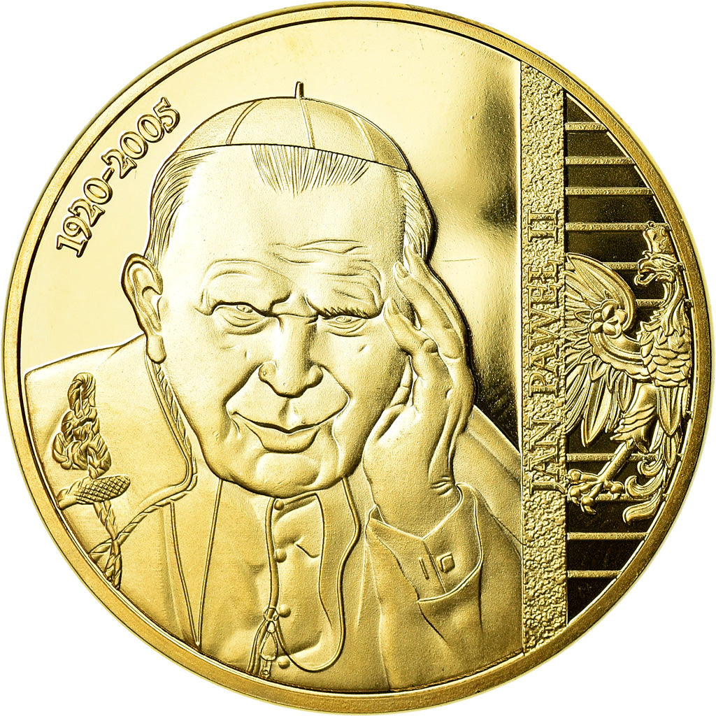 Vatican, Medal, Le Pape Jean-Paul II, 2014, MS(65-70), Copper Gilt