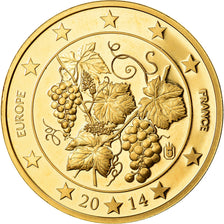 France, Medal, Europe, 100 Euro Essai, 2014, MS(64), Copper Gilt