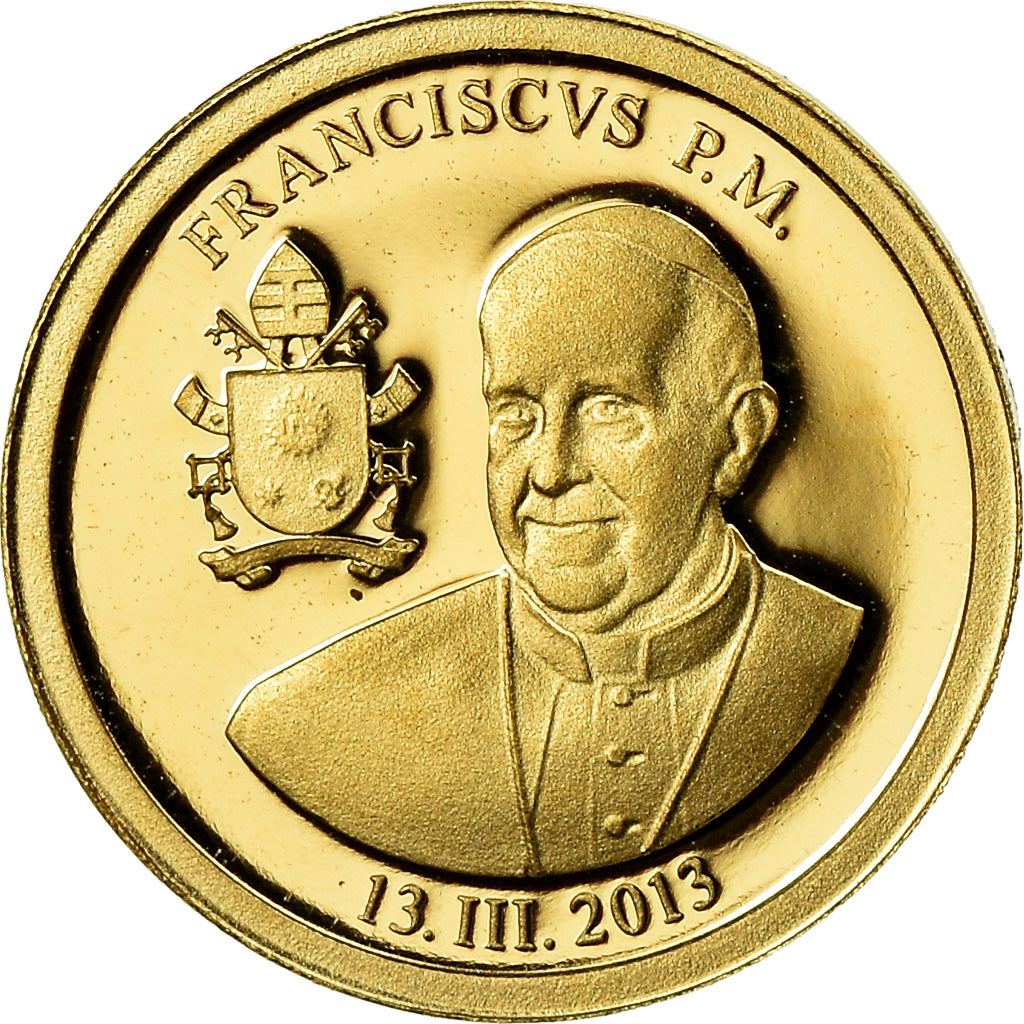 Vatican, Medal, Le Pape François, 2013, MS(65-70), Gold