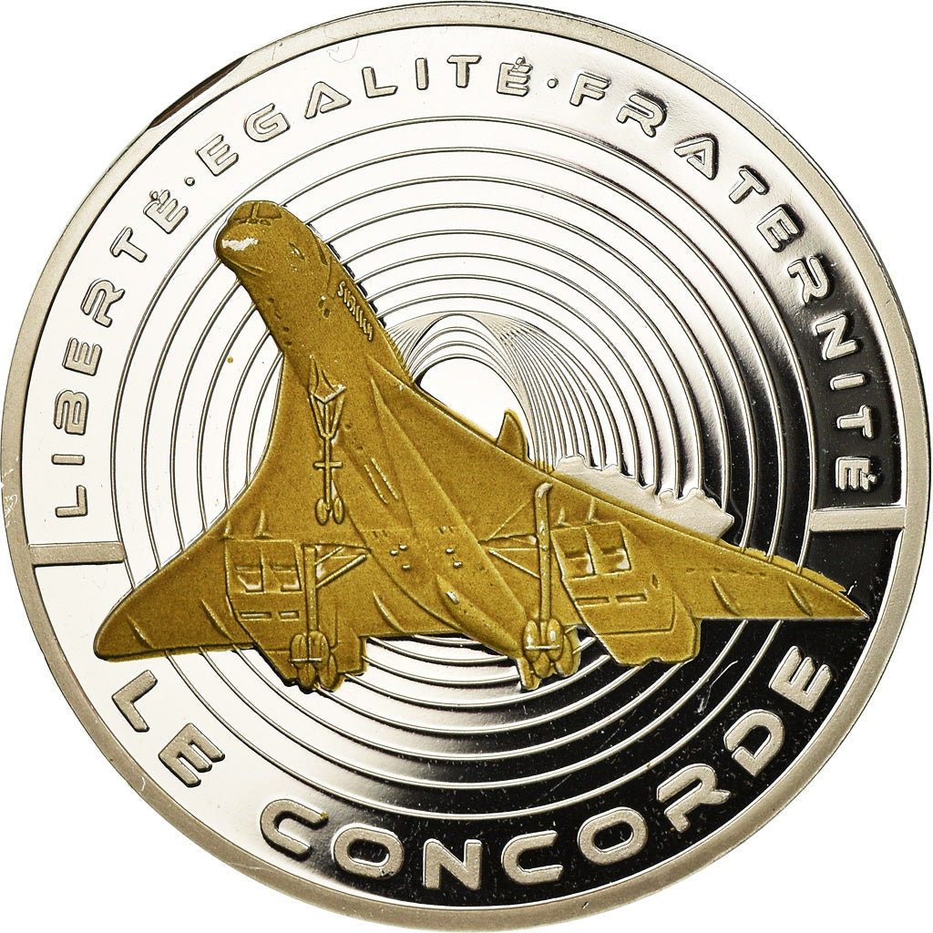 France, Medal, Les Fleurons Français, Le Concorde, MS(65-70), Copper Plated