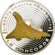 France, Medal, Les Fleurons Français, Le Concorde, MS(65-70), Copper Plated