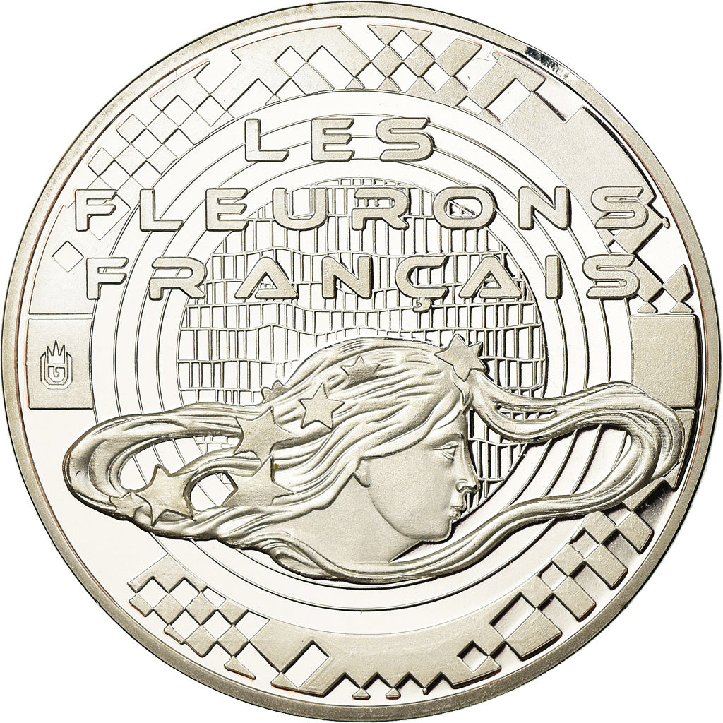 France, Medal, Les Fleurons Français, Le Concorde, MS(65-70), Copper Plated