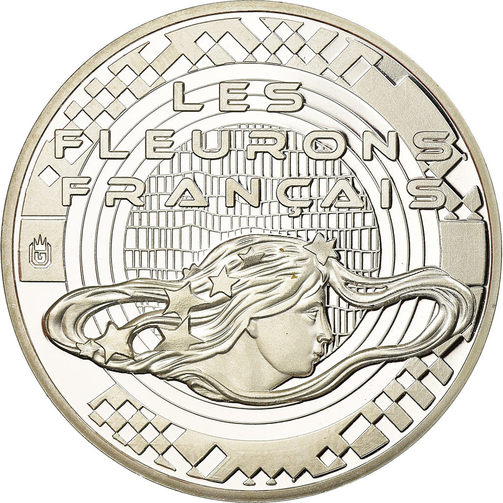 France, Medal, Les Fleurons Français, Le TGV, Railway, MS(65-70), Copper Plated