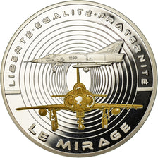 France, Medal, Les Fleurons Français, Le Mirage, Aviation, MS(65-70), Copper