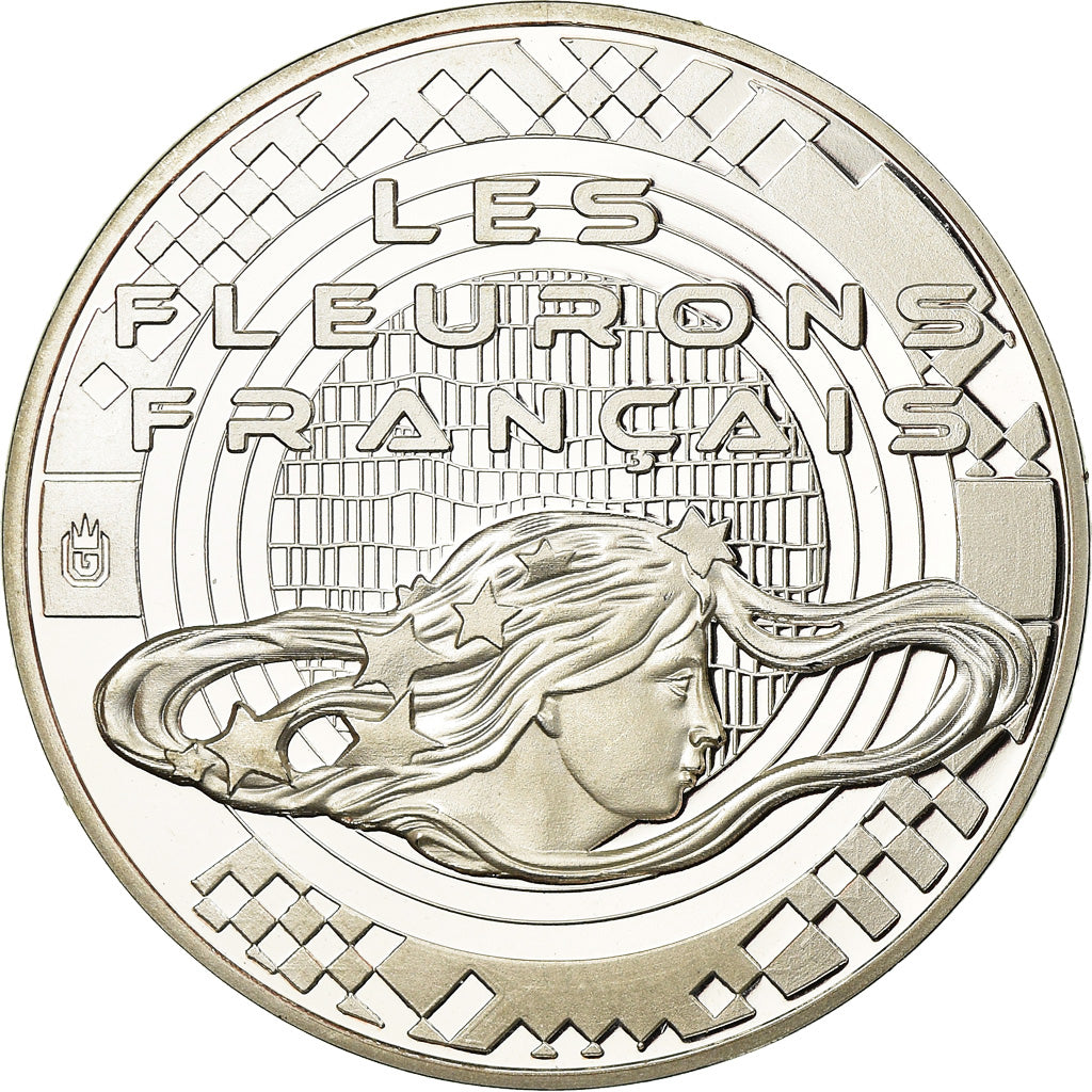 France, Medal, Les Fleurons Français, Le Mirage, Aviation, MS(65-70), Copper