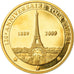 France, Jeton, 120ème Anniversaire de la Tour Eiffel, 2009, SPL, Copper Gilt